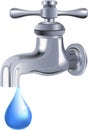 Water tap. Faucet. Royalty Free Stock Photo