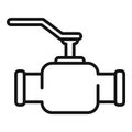 Water tap icon outline vector. Drain plumber