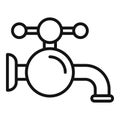 Water tap icon outline vector. Pipeline sewer