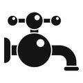 Water tap icon simple vector. Pipeline sewer