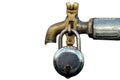 Water tap with lock Royalty Free Stock Photo