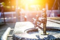 Water tap in the park in Japan. Royalty Free Stock Photo
