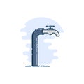 Water Tap and Pipe in MBE Style Royalty Free Stock Photo