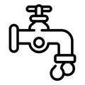 Water tap sanitary icon outline vector. Tank clean