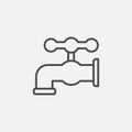 Water tap vector icon. Isolated construction icon vector design Royalty Free Stock Photo