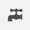 Water tap vector icon. Isolated construction icon vector design Royalty Free Stock Photo