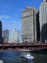 water taxi boat on the Chicago River