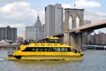 Water Taxi at the Brooklyn Bridge in New York City Royalty Free Stock Photo