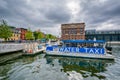 A water taxi in the harbor in Fells Point, Baltimore, Maryland Royalty Free Stock Photo