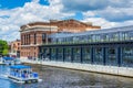 A water taxi and the historic Recreation Pier in Fells Point, Baltimore, Maryland Royalty Free Stock Photo