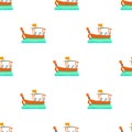 Water taxi pattern seamless vector