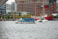 Water taxi travel in Baltimore MD Royalty Free Stock Photo