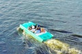 Water Taxi , Vintage Car, Funny People. Orlando, Florida ; July 31, 2018