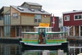 Water taxin and Floating Home Village, Inner Harbor, Victoria, Vancouver, British Columbia.