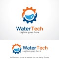 Water Tech Logo Template Design Vector, Emblem, Design Concept, Creative Symbol, Icon