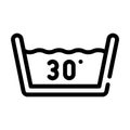 Water temperature for washing clothes line icon vector illustration Royalty Free Stock Photo