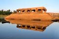 Water temple in Tungabhadra river, India, Hampi Royalty Free Stock Photo