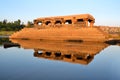 Water temple in Tungabhadra river, India, Hampi