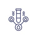 water testing line icon with a test tube Royalty Free Stock Photo