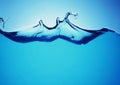 Water texture blue waves Royalty Free Stock Photo