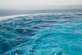 Water texture in infinity swimming pool. Paradise resort concept. Seaview. Royalty Free Stock Photo