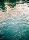 Water texture and waves in lake and reflection Royalty Free Stock Photo