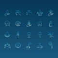 Water themed icons. Vector illustration decorative design Royalty Free Stock Photo