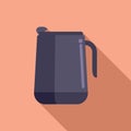 Water thermo cup icon flat vector. Coffee mug