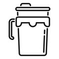 Water thermo cup icon outline vector. Coffee mug