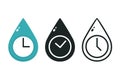 Water time icon. Illustration vector Royalty Free Stock Photo