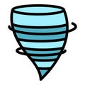 Water tornado icon color outline vector