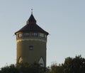 The water tower above the Ziegeleipark in Heilbronn