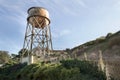 Water Tower at Alcatraz Island Royalty Free Stock Photo