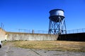 Water Tower at Alcatraz Island Federal Penitentiary Royalty Free Stock Photo