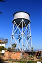 Water Tower at Alcatraz Island Federal Penitentiary Royalty Free Stock Photo