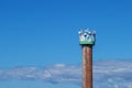 Water tower. Beautiful interior decoration and many antennas mounted on top Royalty Free Stock Photo