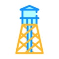 Water tower color icon vector isolated illustration Royalty Free Stock Photo