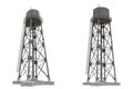 Water Tower. 3D illustration. watery resource reservoir and industrial high metal structure