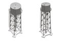 Water Tower. 3D illustration. watery resource reservoir and industrial high metal structure