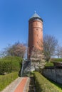 Water tower in the historic center of Grimmen