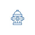 Water tower,hydrant line icon concept. Water tower,hydrant flat vector symbol, sign, outline illustration.