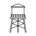Water tower icon design template vector isolated illustration Royalty Free Stock Photo