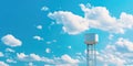 Water Tower Landscape Royalty Free Stock Photo