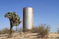 USA, California: Water Tower in the Mojave Desert Royalty Free Stock Photo
