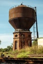 Water tower at old train depot Royalty Free Stock Photo