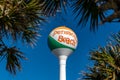 Water tower of one of America`s winter destination getaways Royalty Free Stock Photo