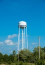 Water tower outside of a small american town Royalty Free Stock Photo