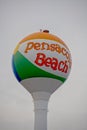 The water tower at Pensacola Beach is painted to look like a beach ball