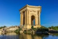 Water Tower in Peyrou garden in Montpellier, France. Royalty Free Stock Photo