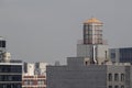 Water tower on the roof of New York building Royalty Free Stock Photo